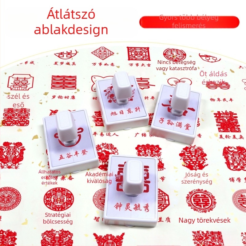 Személyre szabott kínai stílusú pecsét – kézi munka, műanyag anyag, ajándék pároknak és barátoknak