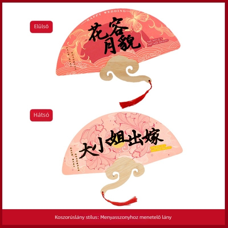 Koszorúslányoknak papírfán – kínai stílus, PP zacskó csomagolás, esküvői fotórekvizit