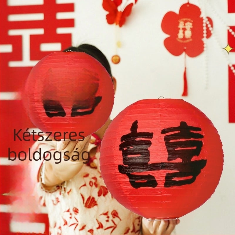 Kétszeres Boldogság lámpás esküvői dekorációhoz, papírból, Márka Blessed and blessed, Kategória: Egyéb esküvői kellékek, Használat: Esküvő