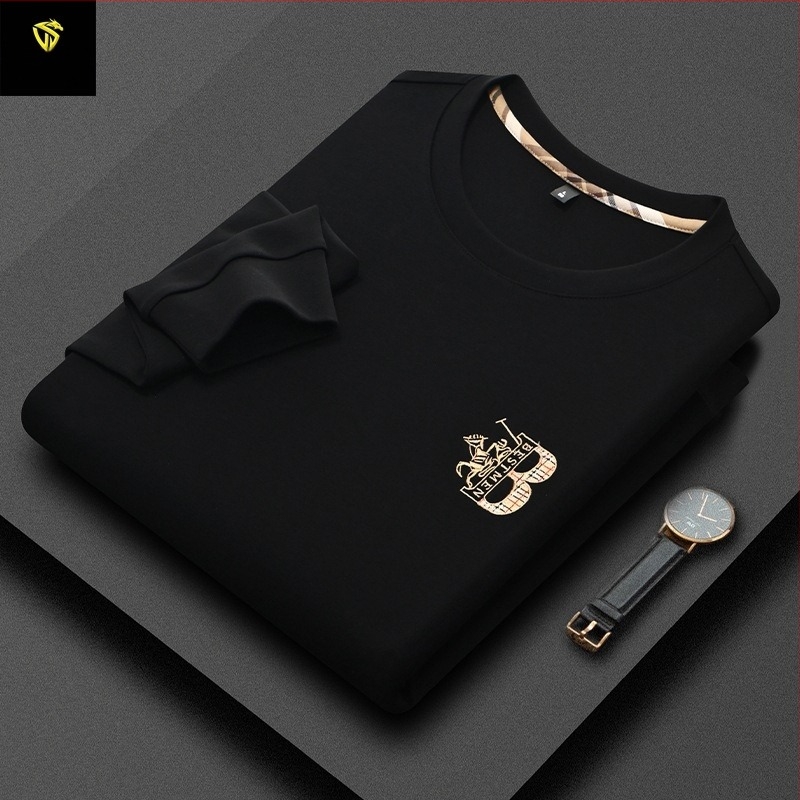 Parson Dragon férfi pulóver-sweatshirt, 95% pamut, csíkos mintázat, hímzett rész, testhezálló szabás, hosszú ujjú, ősz 2025, súly 350–400 g