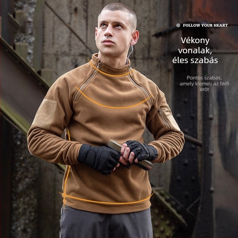 Fleece kardigán dzseki, uniszex; poliészter külső anyag; poliészter bélés