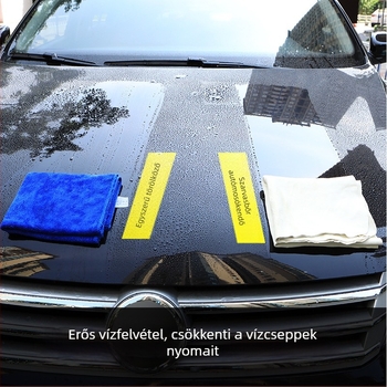 Juhbőr autóápoló kendő – többfunkciós, kiváló nedvszívó, nem hullik a szőr, nem hagy nyomokat; 70 g; nyomtatott logó; licencelhető privát címke