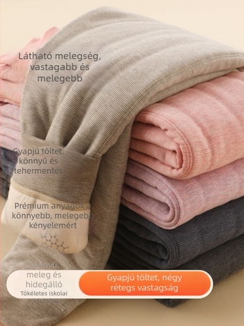 Derong gyerekeknek készített melegítő nadrág – 42% regenerált cellulóz rost, 34% polieszter, 17% akril, 7% spandex; külső gyapjú réteg; osztály A; márka Anbei Child; ősz/tél; gyerekeknek