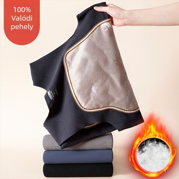 Férfiaknak szánt meleg mellény has- és hátsó védelemmel - fleeceszálas bélés, vastag dupla réteg, V-nyakú, kationikus anyag, 90–95% poliészter