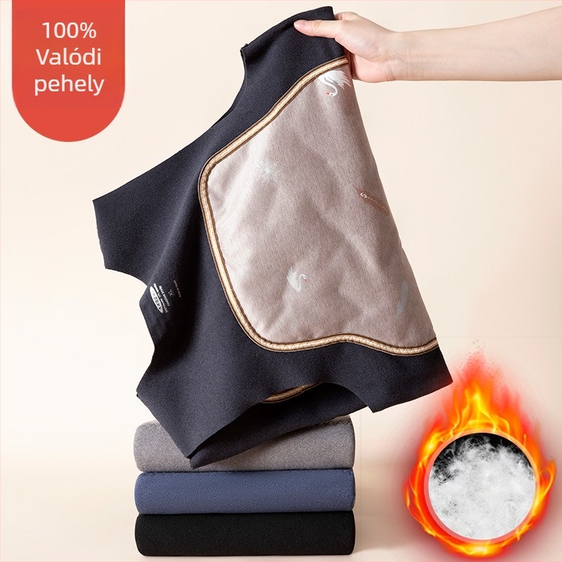 Férfiaknak szánt meleg mellény has- és hátsó védelemmel - fleeceszálas bélés, vastag dupla réteg, V-nyakú, kationikus anyag, 90–95% poliészter