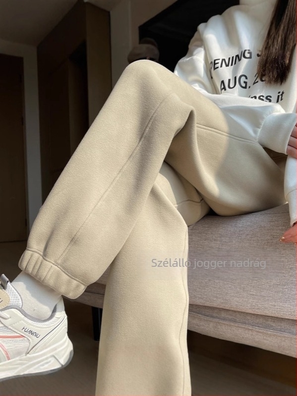 Női magas derekú harém stílusú edzőnadrág, poliészter-spandex keverék, 95% poliészter, vastag, téli 2024