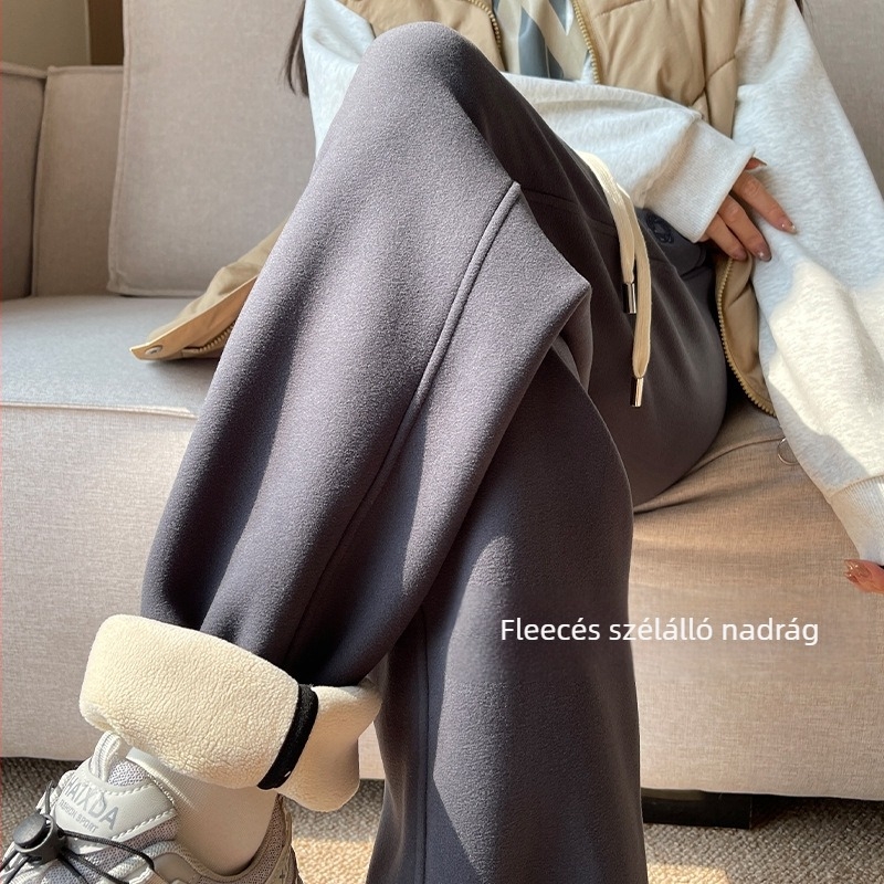 Női magas derekú harém stílusú edzőnadrág, poliészter-spandex keverék, 95% poliészter, vastag, téli 2024