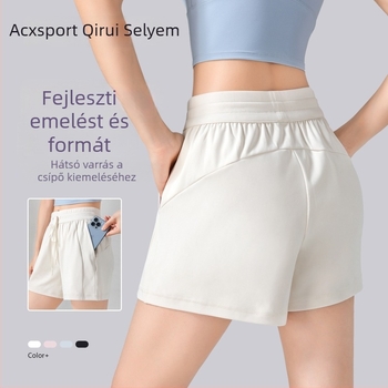 ACXSPORT Női jóga rövidnadrág – könnyű és sima, rayon anyag levegőréteggel, 90% poliészter, 10% spandex, négypontos hosszúság