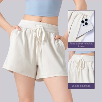 ACXSPORT Női jóga rövidnadrág – könnyű és sima, rayon anyag levegőréteggel, 90% poliészter, 10% spandex, négypontos hosszúság