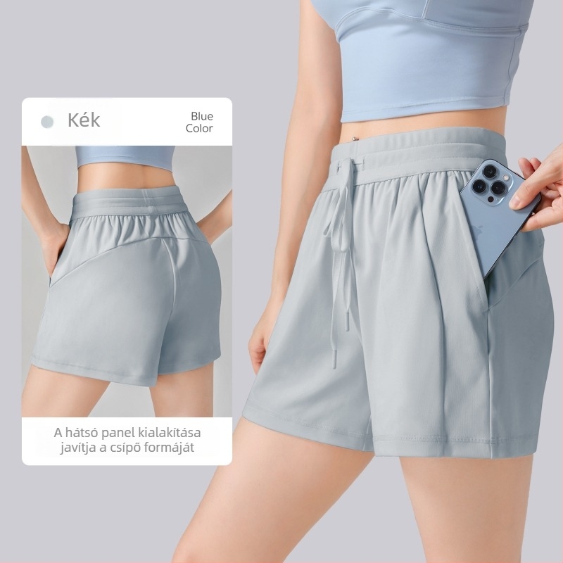 ACXSPORT Női jóga rövidnadrág – könnyű és sima, rayon anyag levegőréteggel, 90% poliészter, 10% spandex, négypontos hosszúság