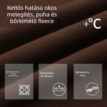 Női Lyocell magas derekú, széles szárú nadrág kefézett anyaggal