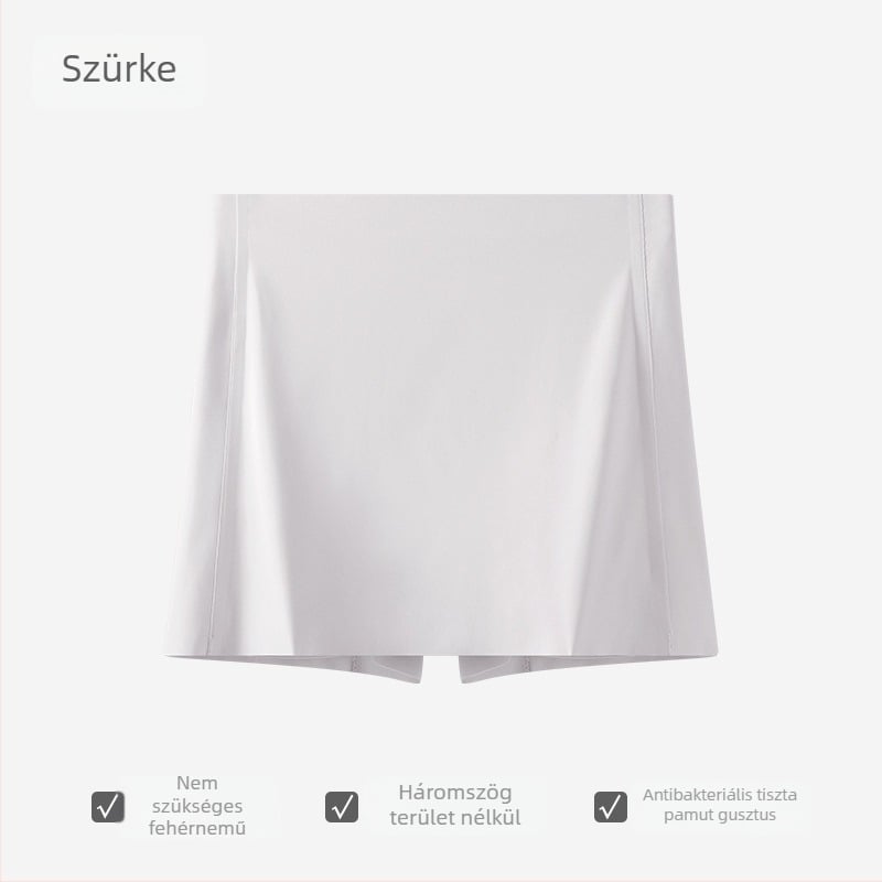Női seamless biztonsági alsónem duplarétegű védőréteggel és anti-expozíciós dizájnnal, Ice Silk anyagból, középmagas derék, 75% nylon, ágyéktakaró 100% pamut.