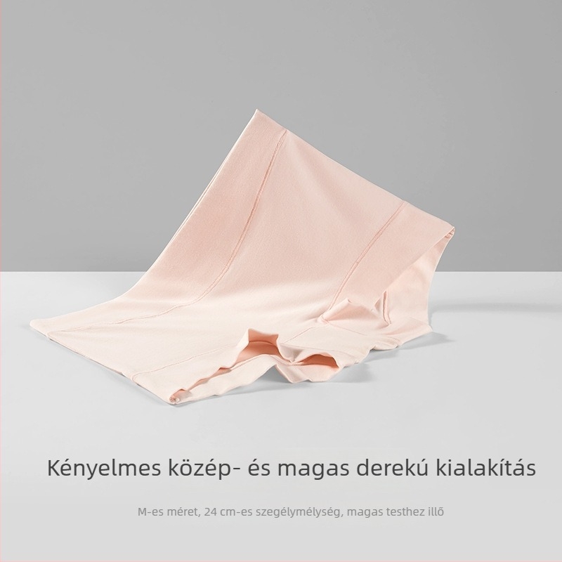 Női alsó hosszú szálú pamutból, középmagas derekú, hastámasz, 100% pamut, selyem bélés az ágyéknál, antibakteriális