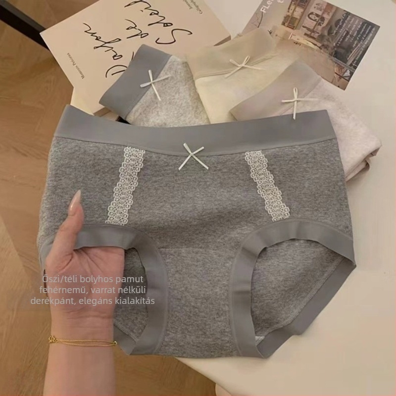Női pamut alsónemű - 95-100% pamut, középmagas derék, kötött anyag, ágyéki bélés 100% pamut, egyszínű mintázat