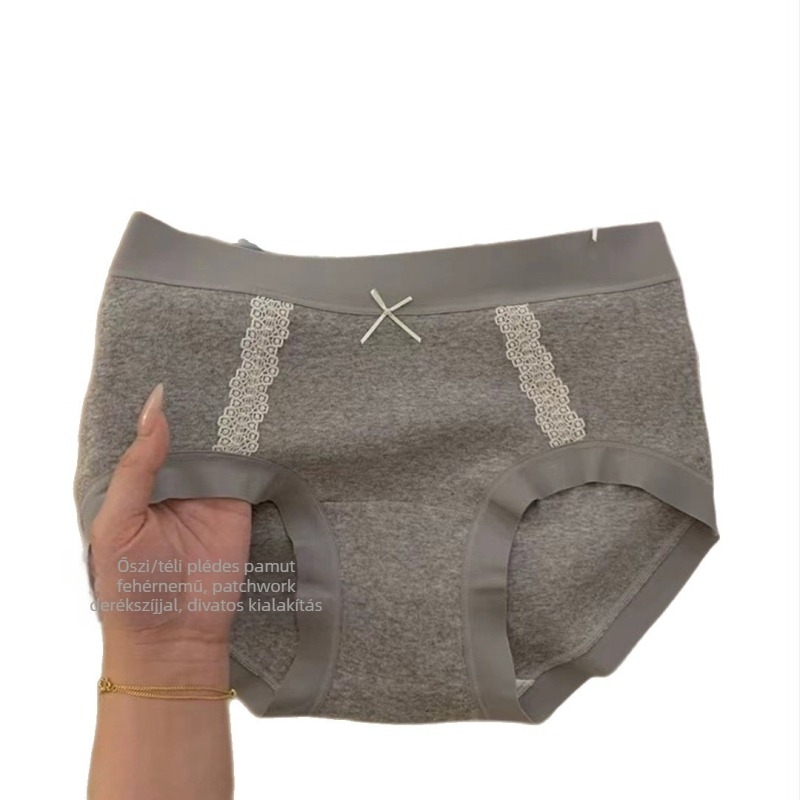 Női pamut alsónemű - 95-100% pamut, középmagas derék, kötött anyag, ágyéki bélés 100% pamut, egyszínű mintázat