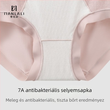 Női magas derekú alsó pamutcsipkével, 80S modál anyagú, antibakteriális, dud-selyem betéttel