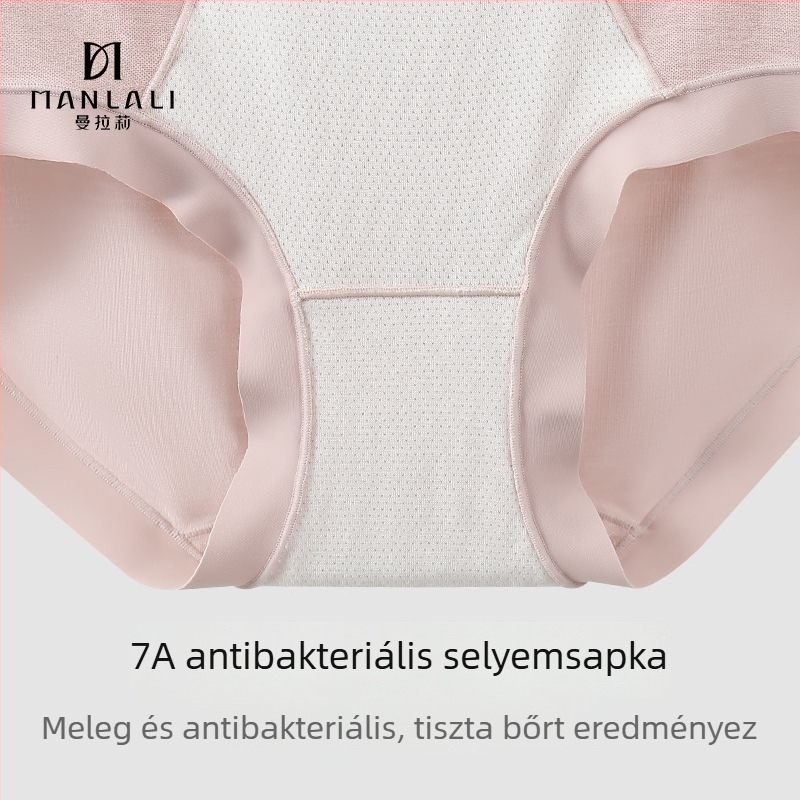 Női magas derekú alsó pamutcsipkével, 80S modál anyagú, antibakteriális, dud-selyem betéttel