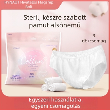 Egyszer használatos anyasági fehérnemű szülés utáni gondozáshoz, steril, tiszta pamut, lélegző, középmagas derekú, intim része pamutból