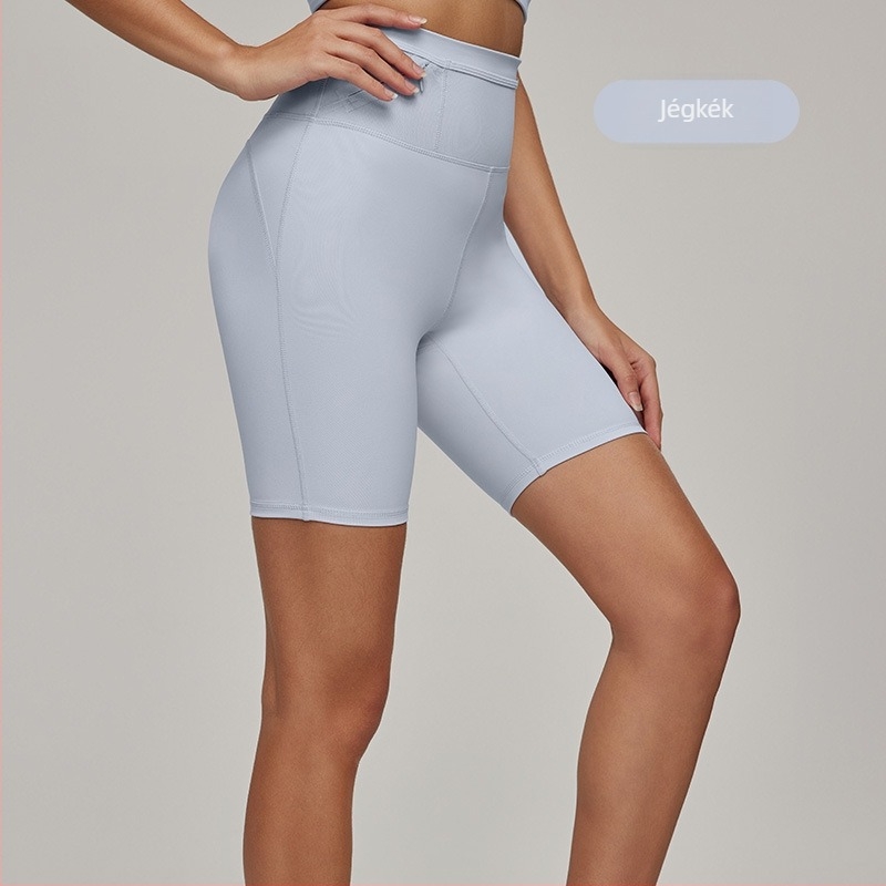 Női futó rövidnadrág derékzsebbel, antibakteriális bőrérzetű anyag, magas rugalmasság, 80% nylon, 20% spandex, jóga rövidnadrág