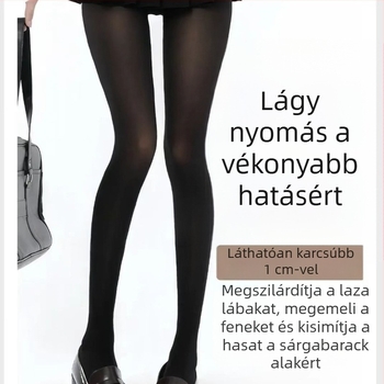 Velúr harisnya nőknek – lábformázó, légáteresztő, vékony anyag, 90–95% poliészter