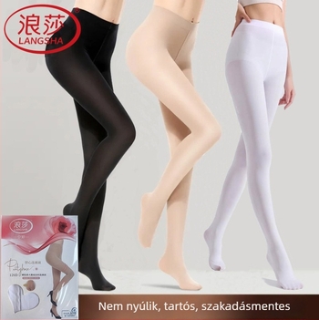 Langsha velúr formázó harisnyanadrág, Anti-Snag, közepes vastagság, egyszínű minta, nylon, lábfejes, 18–40 éves fiataloknak