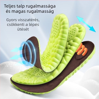 PU sporttalp, dezodoráló, magasságot növelő, teljes talp, sportcipőkhez, mindennapi és munkacipőkhöz