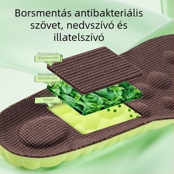 PU sporttalp, dezodoráló, magasságot növelő, teljes talp, sportcipőkhez, mindennapi és munkacipőkhöz