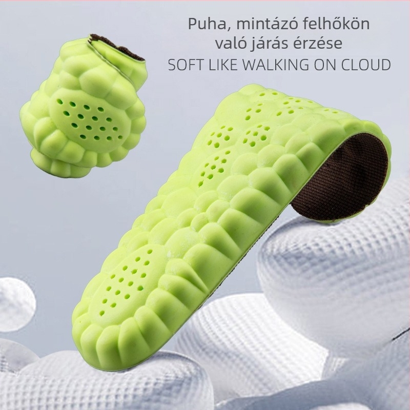 PU sporttalp, dezodoráló, magasságot növelő, teljes talp, sportcipőkhez, mindennapi és munkacipőkhöz