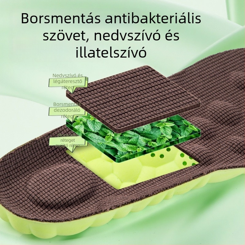 PU sporttalp, dezodoráló, magasságot növelő, teljes talp, sportcipőkhez, mindennapi és munkacipőkhöz