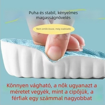 Magasságot növelő talpbetét nőknek és férfiaknak, ívtámogatás, EVA, teljes talpbetét, légáteresztő