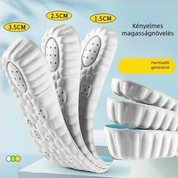 Magasságot növelő talpbetét nőknek és férfiaknak, ívtámogatás, EVA, teljes talpbetét, légáteresztő