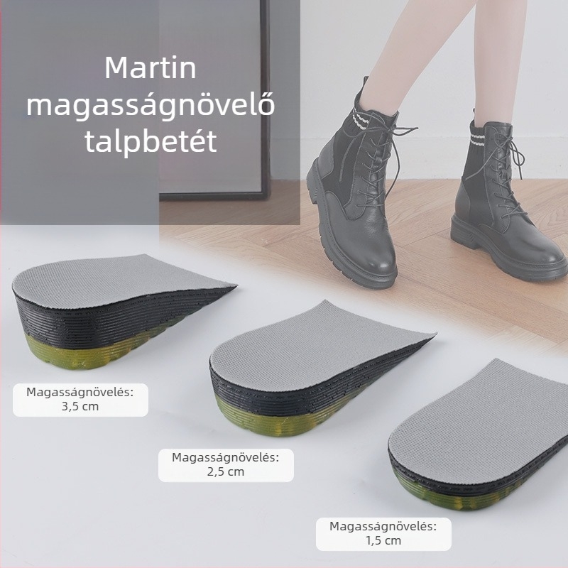 SC99 Szilikon magasságot növelő talpbetét, alkalmas bakancsokra és tornacipőkre, belső félbetét