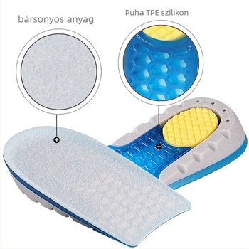 TPU sarokemelő talp – láthatatlan, lélegző, izzadság-elnyelő, anti-odor, sarokpad