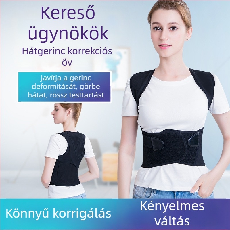 Légáteresztő U9 testtartás-korrektor gyerekeknek, uniszex, háti egyenesítő öv
