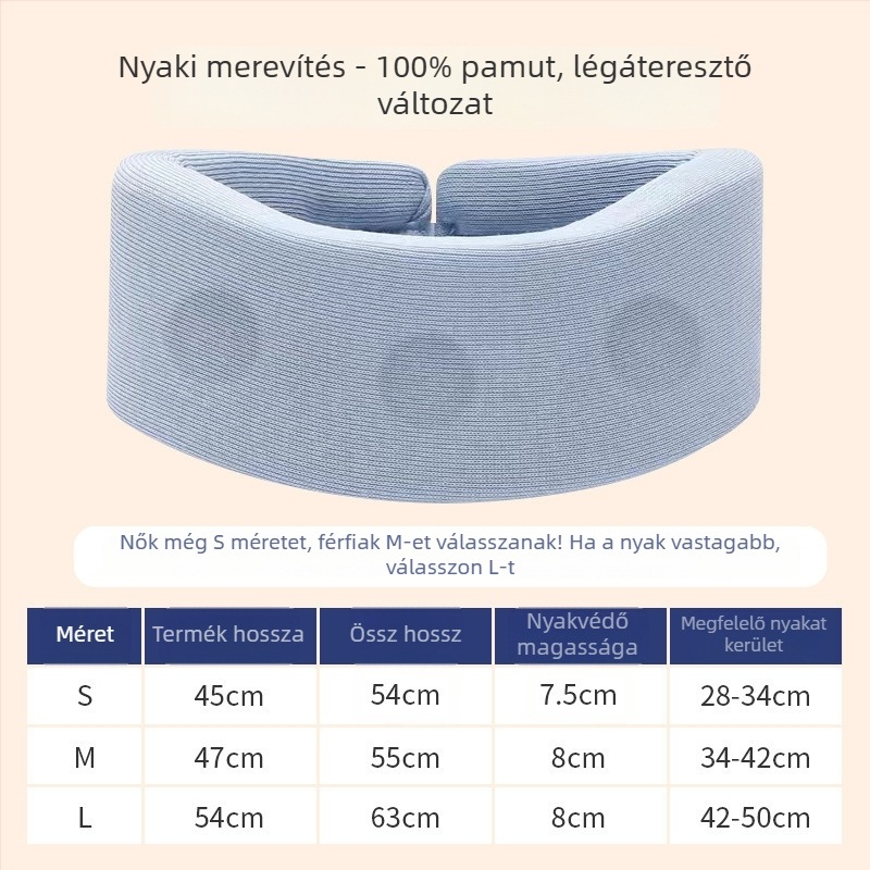 Nyakmerevítő otthoni fizioterápiához, trakcióval, nyaki gerinc tartás, nyakvédelem (Márka: Zhuo chen, Modell: neck brace)