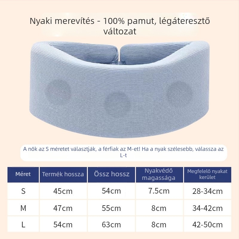 Nyakmerevítő otthoni fizioterápiához, trakcióval, nyaki gerinc tartás, nyakvédelem (Márka: Zhuo chen, Modell: neck brace)