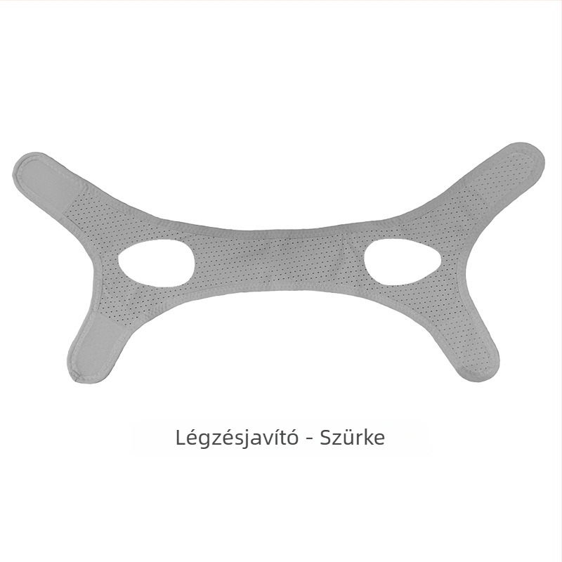 Horkolás elleni eszköz háromszög alakú pánttal, merülő anyagból, önmelegítő, fejre használható, egészségügyi masszázs