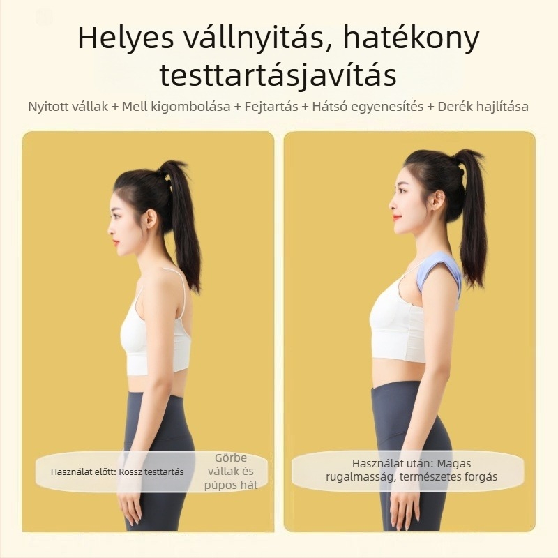 Shilly KJ Tartásjavító öv nyitott vállal, elasztikus ortopédiai hát-támasz felnőtteknek, modell KJ, forgalomba hozva 2024-05-22