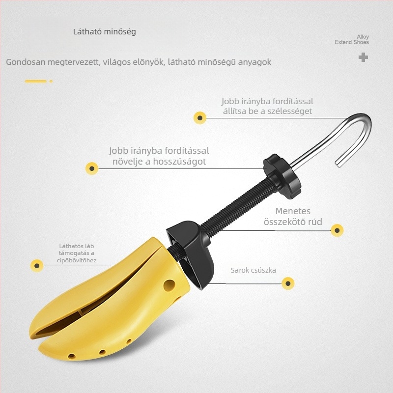 Cipőexpander – lapos, alacsony sarok támogatás, széles és hosszú cipő-támogatás, kompatibil sportcipőkhöz, bőr- és hétköznapi cipőkhöz, meleg és textile cipőkhöz, World Footprints