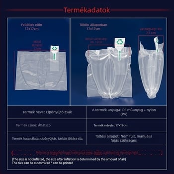 Felfújható cipőtámasz anti-deformációhoz – Anyag: PE+PA; Testreszabás elérhető; Márka: Ann; Privát címke elérhető
