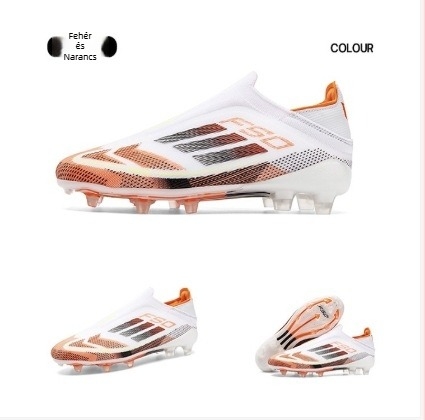 Futballcipő, lélegző technológiával, alacsony felsőrész szintetikus bőrből, csúszásmentes gumitalp, fűre edzéshez