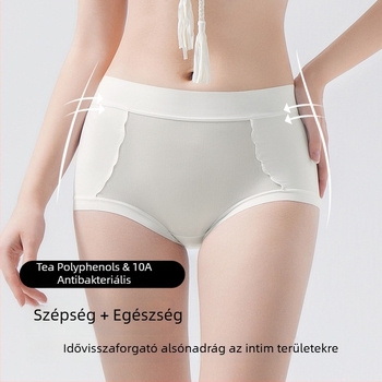 Női magas derekú nylon alsónemű mulberry selymes béléssel a szemérem részen, lélegző, antibakteriális