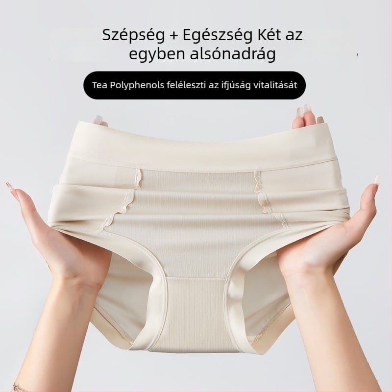 Női magas derekú nylon alsónemű mulberry selymes béléssel a szemérem részen, lélegző, antibakteriális