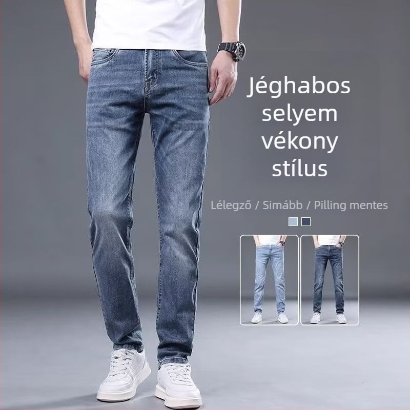 Magas derekú farmernadrág, mikroelasztikus, patchwork részletek, hip-hop stílus, nyár 2025