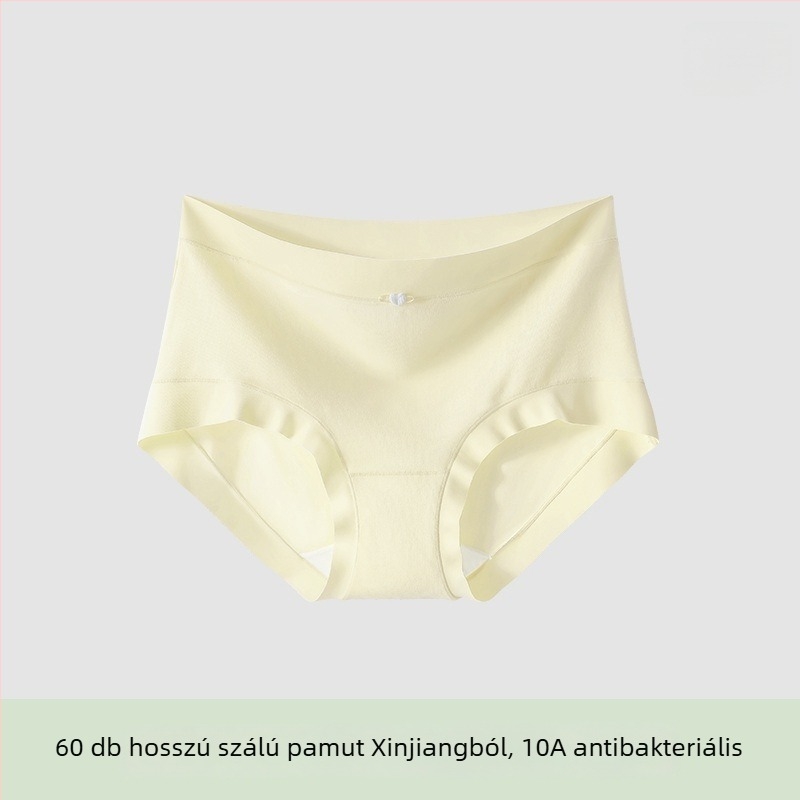 Női pamut középmagasságú alsónemű, antibakteriális és lélegző; fő anyag 80–90% pamut; ágyéktáj 100% pamut