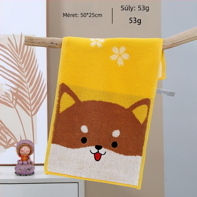 Grace Baba/gyerek arc- és fürdő törölköző, 100% pamut, Jacquard/egyszerű szövés, 32s fonal, 50–80 g