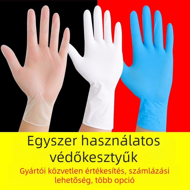 Egyszer használatos nitril kesztyűk, standard vastagság, csúszásmentes felület, kopásálló, 1000 darab a dobozban.