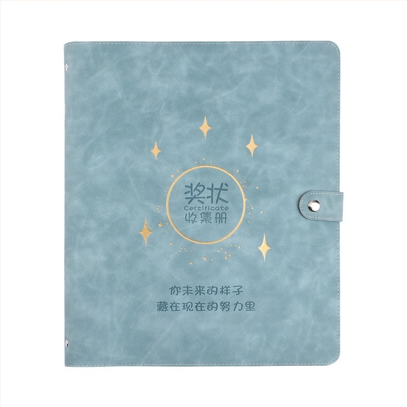 Bőrborítású bizonyítványgyűjtemény könyv, Avinar modell 05, 120 oldal, testreszabható, vastagság 4