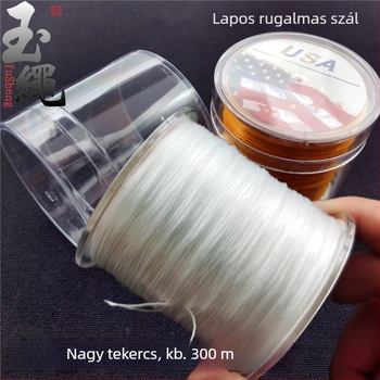 Achát kristály karkötő spandex elasztikus zsinórral, sík huzal, gépi tekerés, Jade rope márka