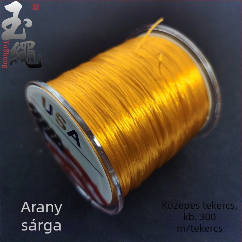 Achát kristály karkötő spandex elasztikus zsinórral, sík huzal, gépi tekerés, Jade rope márka